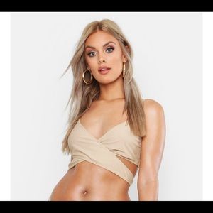 BLACK bikini top and bottom boohoo NWT